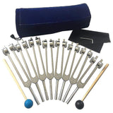 Tuning Fork, 7 Chakras+1 Soul Purpose Weighted Tuning Forks,Aluminum Alloy Instrument 126.22-141.27