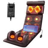 Full Body Massage Mat with Heat Kneadings Back Massager Neck Support Pillow Leg Foot Massagers Lumbar Support Pillow