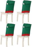 2025 Latest Model 4 Pcs Christmas Elf Dining Chair Cover Santa Hat Christmas