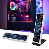 (Red) 8.8in Computer Temps Monitors, CPU Data Temperature Monitors, PC Displays Screen, CPU GPU PC Sensor Panel  Red