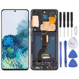 COMPATIBLE Dynamic AMOLED LCD Screen for Galaxy S20+ 4G Digitizer Full Assembly with Frame (Black)