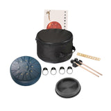 (dark blue) 10 inch Steel Drum Educational Toy Meditation Drum for Beginner Drummer Yoga green