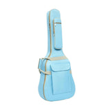 (Blue) Acoustic Guitar Bag Waterproof Guitar Backpack for 40 41inch Acoustic Guitar Beige