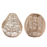 2x Woven Rattan Pendant Lamp Shade for Kitchen Island Hotel Bedroom