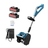 (2 Powers) Electric Snow Blower US Plug Cordless Snow Remover for Driveways Garden Yard 1 Power