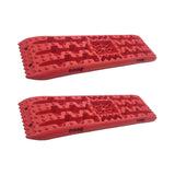 (Boards with Base Red) 2Pcs Generic Traction Boards Stable Tire Traction Pads for Vehicle Sand Traction Boards Black