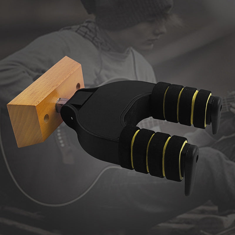 -Guitar Wall Mounted Wooden Base Accessories Rotate Guitar Hanger Holder Support Rack Gravity Hook Guitar Bass Accessory