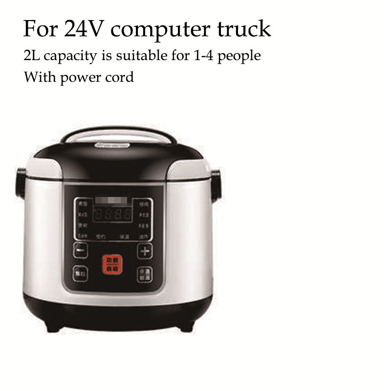 12V 24V Mini Rice Cooker Car Truck Soup Porridge Cooking Machine Food Steamer Electric Heating Lunch Box Meal Heater Warmer 1PCS