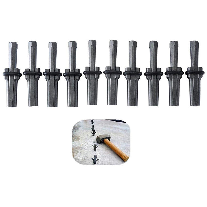 10 Pcs 9/16Inch Plug Wedges Feather Shims Concrete Rock Stone Splitter Hand Tools Suitable for Splitting the Hard Stone