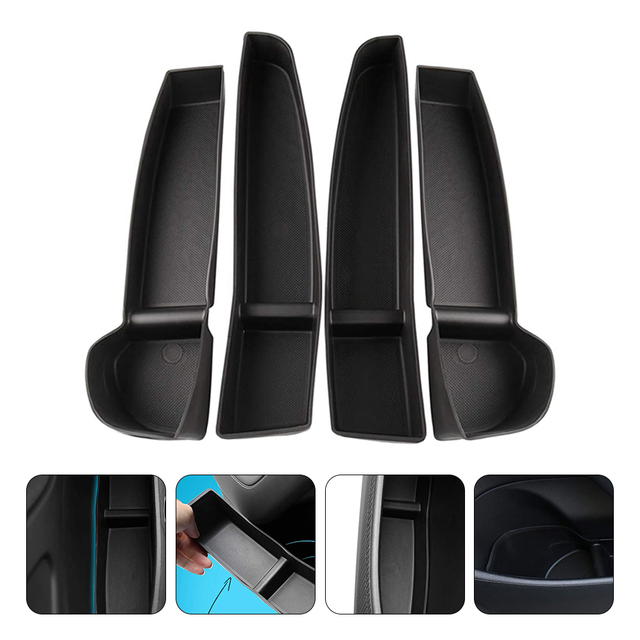 4pcs Practical Portable Door Side Organizer Armrest Organizer Armrest Storage Box