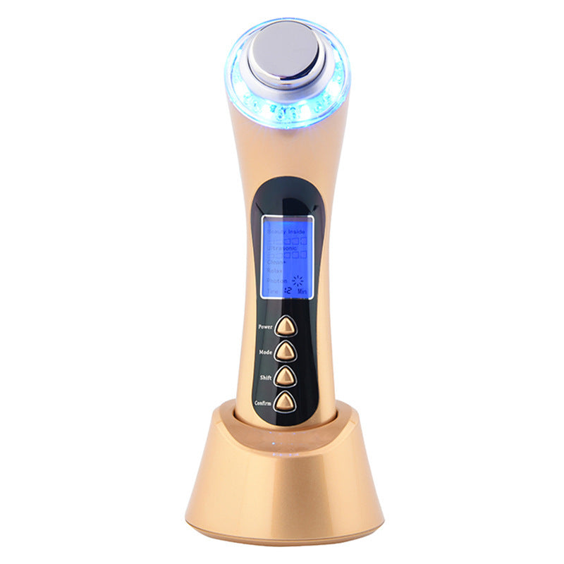 3MHz Ultrasound Face Massager Ion LED Photon Therapy Skin Rejuvenation Facial Lifting Anti-aging Acne Remover Beauty Care Tool