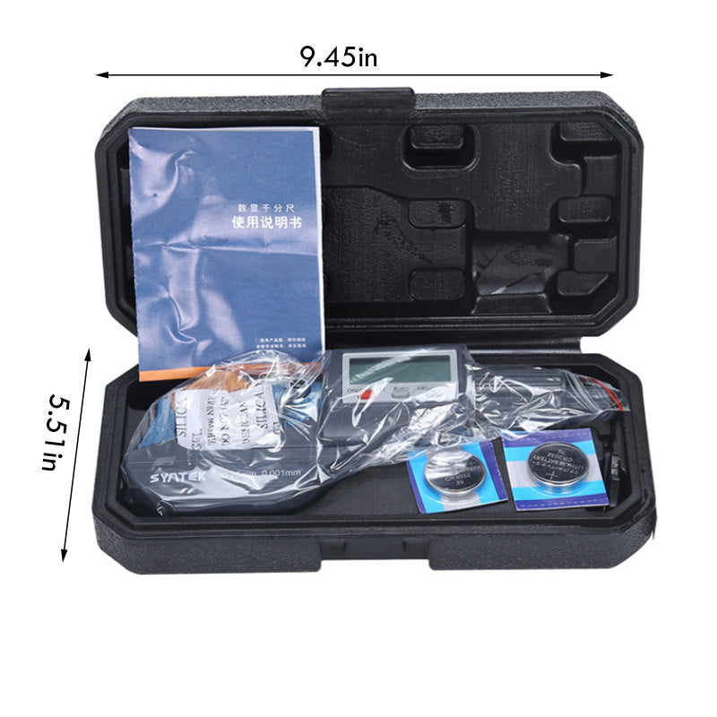 0-25mm Digital Outside Micrometer Spiral High Precision Accuracy 0.001mm Electronic LCD Display In/mm Micro Meter Measuring Tool