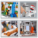 with 13 MINI Figures Building Blocks Bricks The Mountain Cave My World Educational Toys Christmas Birthday Gifts