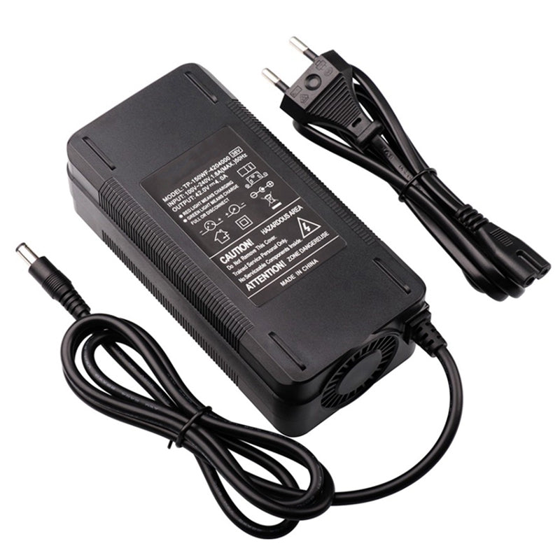 42V4A Charger Fan Fast Charge 36V Lithium Battery Electric Vehicle Charger, Lithium Ion Battery Quick Charge EU Plug