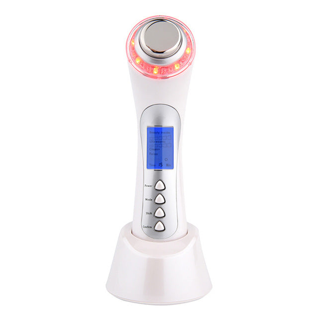 3MHz Ultrasound Face Massager Ion LED Photon Therapy Skin Rejuvenation Facial Lifting Anti-aging Acne Remover Beauty Care Tool