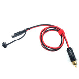 DIY 14AWG Heavy Duty Harness Quick Disconnect Plug SAE to DIN Hella Socket 90cm for Motorcycles