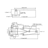 Heavy Duty Refrigerator Door Industrial Hinge Easy to Install for Chassis Cabinet