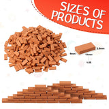 350 Pieces Mini Landscaping Miniature Brick Wall Small Bricks For Dollhouse Garden Parts,1/35 Scale