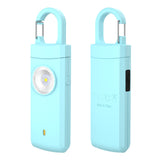 130dB Self Defense LED Flashlight Loud Keychain USB Rechargeable Emergency Protective Supplies Women Outdoor Alarm