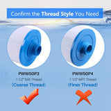 Replacement for Spa Filter PWW50P3(1 1/2Inch Coarse Thread),Unicel 6CH-940,Filbur FC-0359, Waterway Front Access Skimmer