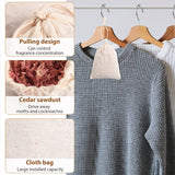 15Pack Cedar Sachets Bags,Cedar Chips Closets And Drawers,Cedar Blocks For Clothes Storage,Closet Moth Protection