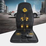 Electric Vibrating Massage Cushion Home Car Seat Portable Massager Infrared Heating Pat Back Vibrator Mat Pain Relief