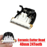 4X Grooming Ceramic Cutter Head Razor Blade 40Mm 24 Teeth For Animal Clipper Trimmer