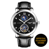 GUANQIN Top Brand Luxury Mechanical watch for men 100M Waterproof Sapphire mirror Leather Men watches Tourbillon Automatic Watch