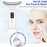 EMS Facial Lifting Massager Ice Hot Compress Neck Double Chin Remover Skin Lift Firming Beauty Massage Device