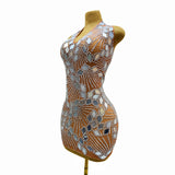 2024 New Sexy Women's Summer Fashion Deep V Hanging Neck Wrap Hip Slim Fit Short Skirt Evening Party