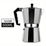 1pc, Classic Stovetop Espresso And Coffee Maker - Reusable Aluminum Moka Pot For Italian And Cuban Coffee Brewing