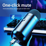 USB Wired Noise Reduction Gaming PC Microphone for Streaming Podcasts Desktop Computer Condenser Mic 2024 Gift