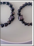 Women's Cat Head Obsidian Bracelet