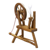 1:12 Scale Dollhouse Miniature Hand Reeling hine Wooden Retro Mini Spinning Wheel Brown