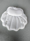 Washable with Suction Cups Soak Spa Non-Slip Shell Bath Pillow for Head and Neck Support