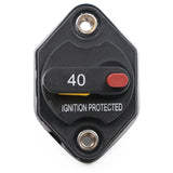 12-32V Circuit Breaker Trolling Motor Car Marine Boat Stereo Audio Inline Inverter Waterproof with Manual Reset Switch Fuse 40A