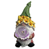 Statue Decor Light Cute Ornament with Solar LED Lights Outdoor Gnome Decoration for Patio Yard Backyard Lawn