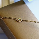925 Silver Simple Versatile Oubo Double Layer Bracelet Girl