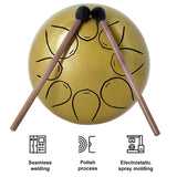 5 Inch Steel Tongue with Mallets and Carry Bag Hand Pan Drum Sound Heag Instruments for Yoga Meditation Unique Gift