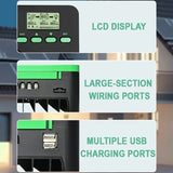 12V 24V WIFI MPPT Panel System Battery Charge PV Regulator Dual USB 10A 20A 30A 40A 50A 60A Solar Controller