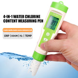 Testing 4-in-1 Content Pen Swimming Pool Measuring Instrument Water Chlorine ORP