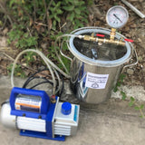 30cm Defoaming Tank Barrel Stainless Steel Vacuum Degassing Chamber Crystal Glue Maker with Vae and Pipe