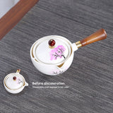 Porcelain Chinese fu Portable Teapot Set with 360 Rotation Maker Heat-resistant Tea Pot Gift For Christmas