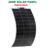 600W/300W Solar Panel Kit - 18V PET Flexible Solar Cell Power Battery Charger for Outdoor Camping, Motorhome, Car, RV, Boat, Yacht.