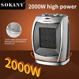 1pc, 2000W Portable Space Heater With Adjustable Thermostat With Overheat Protection & Tip-Over Protection Personal Mini Heater Overheat Protection And Safety Cut-Off For The Home And Office, Room Decor Back To School Supplies Winter Essential