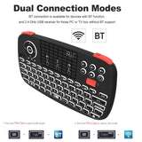 Rii i4 Mini Wireless Keyboard Bluetooth 2.4GHz Dual Modes Handheld Fingerboard Remote Control Compatible with Windows/Android