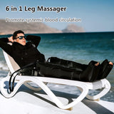 New 6 Chambers Air Leg System Whole Body Massager Compression Pump Recovery Boots Foot Massage AirWrap