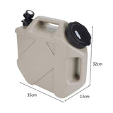 10/12L Outdoor Bucket Large-Capacity Portable Camping Bag Container with Faucet Driving Water Tank for Picnic Hiking