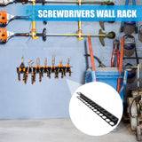 Wall Mount For 14 Screwdrivers Storage Organizer Screwdriver Rack Pliers Holder Tool