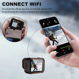 Wifi Action Camera 4K 60FPS with Remote Control Screen Waterproof Sport Camcorder Drive Sports Video Recorder Helmet